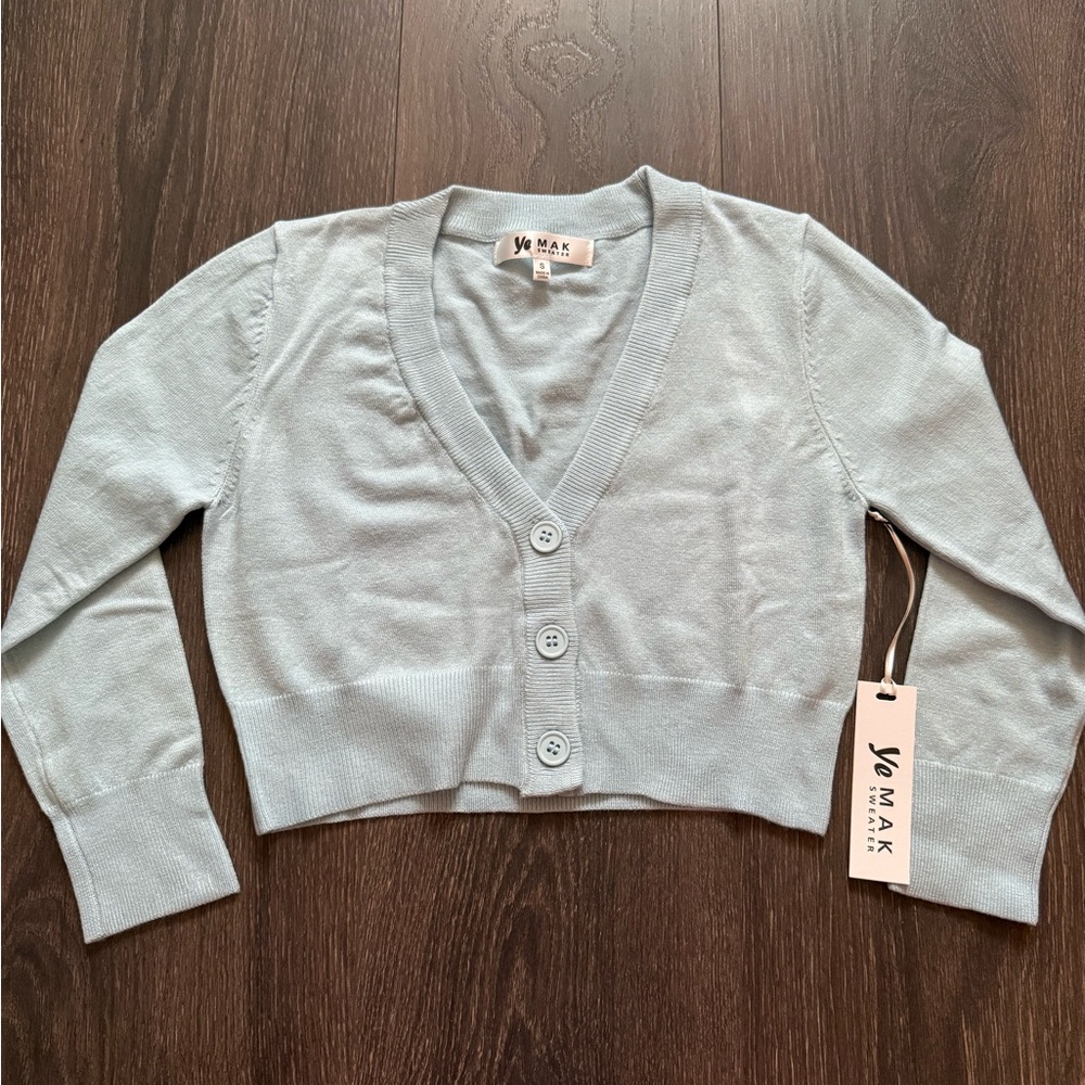 Light Blue Cardigan Sweater